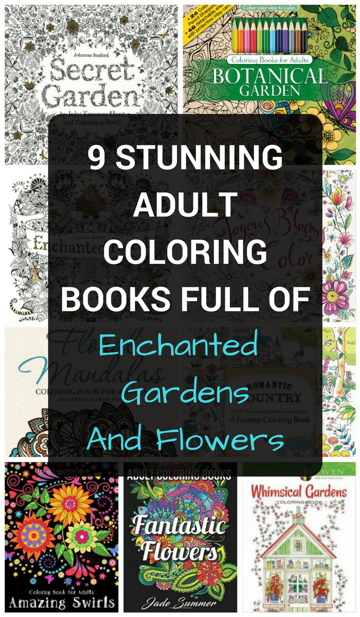 Botanical Garden Adult Coloring Book Set With 24 Colored Pencils - Media
