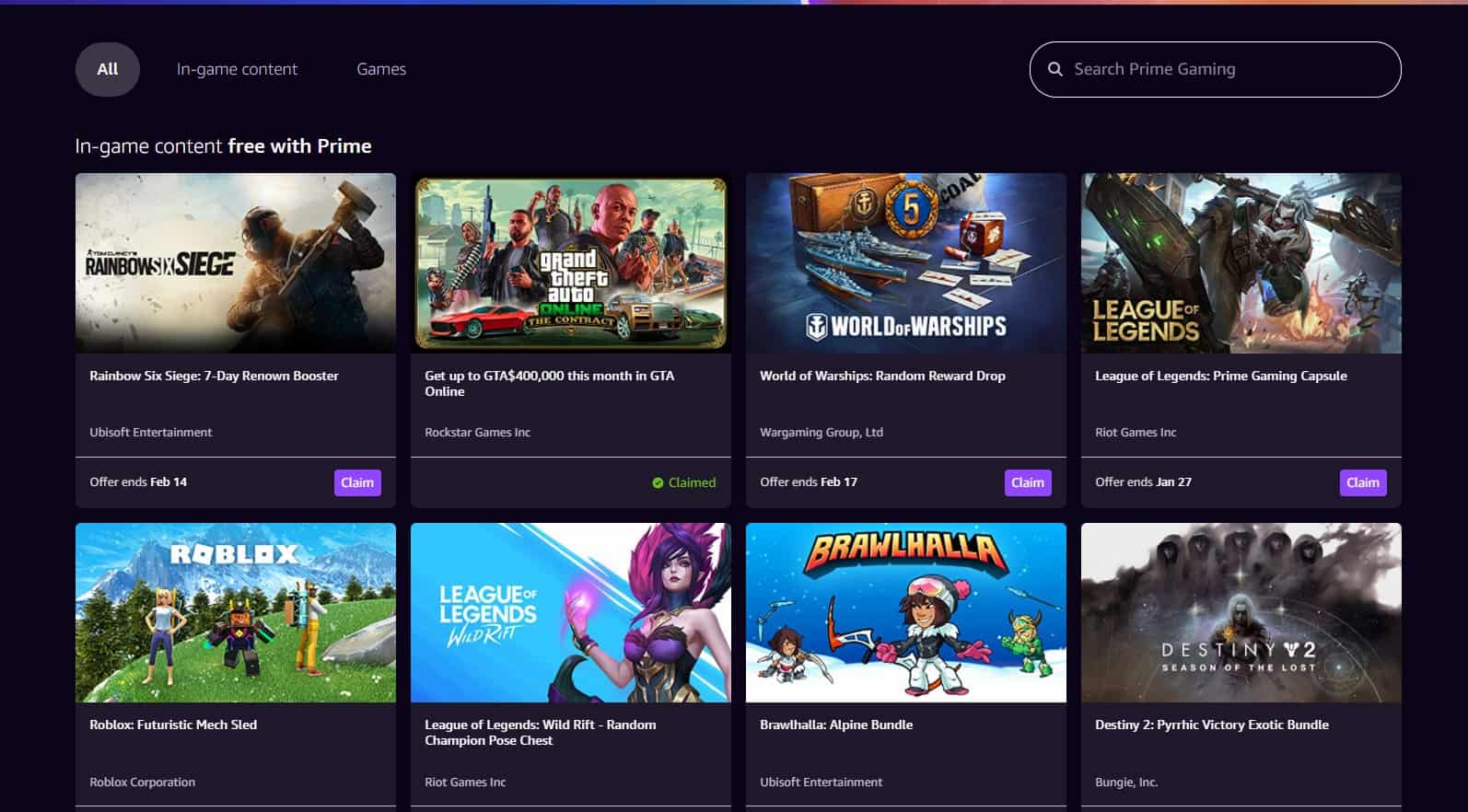 Easily See All The Twitch Prime Gaming Loot & Games! 